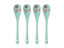 Gabby Malpas Jardin Teaspoon Set Of 4 Poppy Gift Boxed