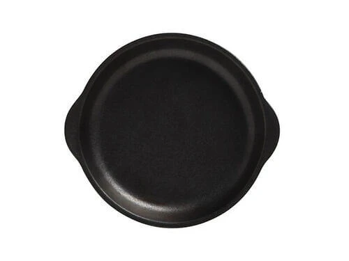 Caviar Black Plate With Handle 15.5x17cm 3 Caviar Black Plate With Handle 15.5x17cm