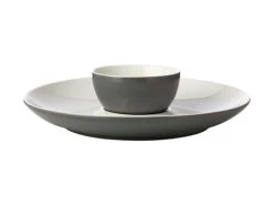 Mezze Chip & Dip 30cm Charcoal Gift Boxed