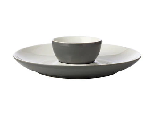 Mezze Chip & Dip 30cm Charcoal Gift Boxed 3 Mezze Chip & Dip 30cm Charcoal Gift Boxed