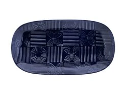 Maxwell & Williams Shop 49 Arc Oblong Platter 33x18cm Indigo Blue Gift Boxed