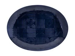 Maxwell & Williams Shop 55 Arc Oval Platter 36x27cm Indigo Blue Gift Boxed