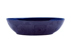 Arc Oval Serving Bowl 32x27cm Indigo Blue Gift Boxed