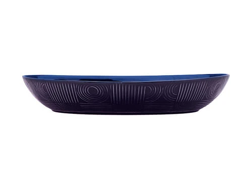 Arc Oval Serving Bowl 42x27cm Indigo Blue Gift Boxed 3 Arc Oval Serving Bowl 42x27cm Indigo Blue Gift Boxed