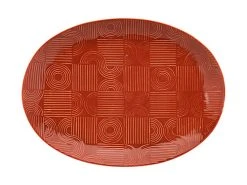 Maxwell & Williams Shop 63 Arc Oval Platter 41x30cm Terracotta Gift Boxed