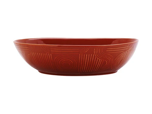 Arc Oval Serving Bowl 32x27cm Terracotta Gift Boxed 3 Arc Oval Serving Bowl 32x27cm Terracotta Gift Boxed