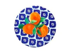 Positano Ceramic Round Tile Trivet 20cm Arancia