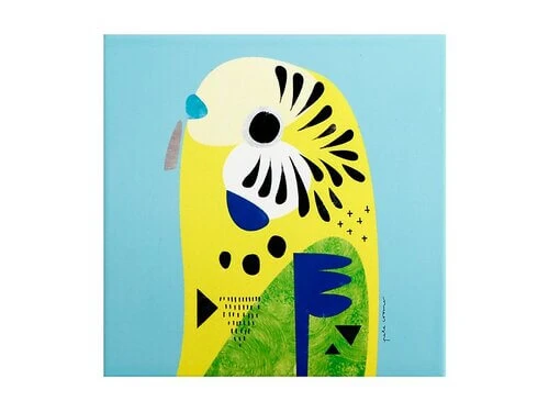 Pete Cromer Ceramic Square Trivet 20cm Budgerigar 3 Pete Cromer Ceramic Square Trivet 20cm Budgerigar
