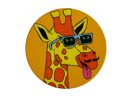 Mulga The Artist Ceramic Round Coaster 10.5cm Giraffe 3 Mulga The Artist Ceramic Round Coaster 10.5cm Giraffe