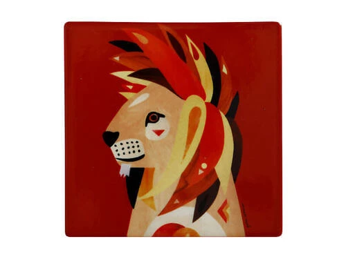 Pete Cromer Wildlife Ceramic Square Coaster 9.5cm Lion 4 Pete Cromer Wildlife Ceramic Square Coaster 9.5cm Lion - Image 2