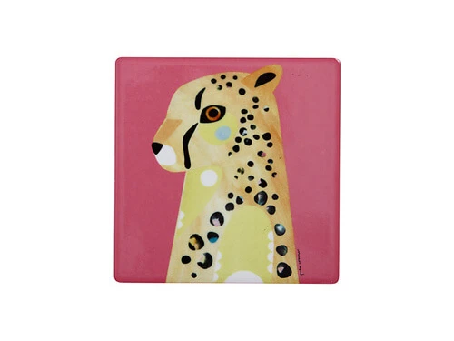 Pete Cromer Wildlife Ceramic Square Coaster 9.5cm Cheetah 3 Pete Cromer Wildlife Ceramic Square Coaster 9.5cm Cheetah
