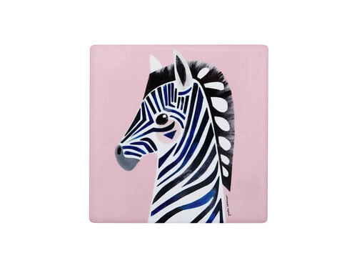 Pete Cromer Wildlife Ceramic Square Coaster 9.5cm Zebra 3 Pete Cromer Wildlife Ceramic Square Coaster 9.5cm Zebra