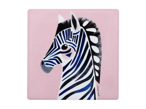 Pete Cromer Wildlife Ceramic Square Coaster 9.5cm Zebra 5 Pete Cromer Wildlife Ceramic Square Coaster 9.5cm Zebra - Image 3