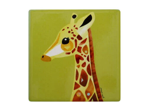 Pete Cromer Wildlife Ceramic Square Coaster 9.5cm Giraffe 4 Pete Cromer Wildlife Ceramic Square Coaster 9.5cm Giraffe - Image 2