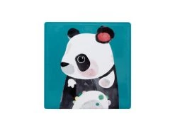 Pete Cromer Wildlife Ceramic Square Coaster 9.5cm Panda