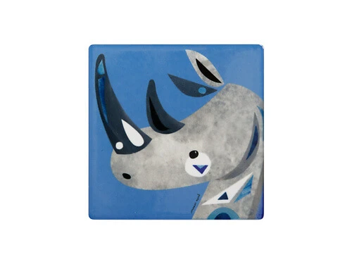 Pete Cromer Wildlife Ceramic Square Coaster 9.5cm Rhino 3 Pete Cromer Wildlife Ceramic Square Coaster 9.5cm Rhino
