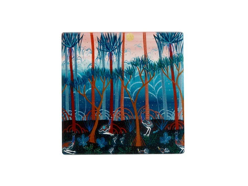 Melanie Hava Jugaig-Bana-Wabu Ceramic Square Coaster 10cm Cassowaries 3 Melanie Hava Jugaig-Bana-Wabu Ceramic Square Coaster 10cm Cassowaries