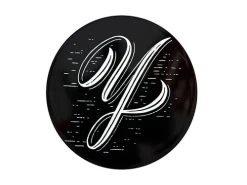 The Letterettes Ceramic Round Coaster 10.5cm Y Gift Boxed""