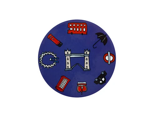 Megan McKean Cities Ceramic Round Coaster 10.5cm London 3 Megan McKean Cities Ceramic Round Coaster 10.5cm London