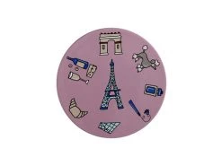 Megan McKean Cities Ceramic Round Coaster 10.5cm Paris