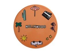Megan McKean Cities Ceramic Round Coaster 10.5cm Los Angeles