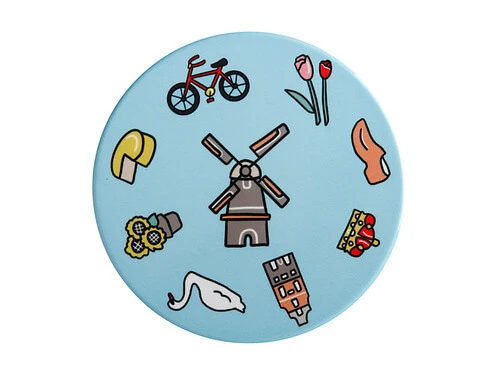 Megan McKean Cities Ceramic Round Coaster 10.5cm Amsterdam 3 Megan McKean Cities Ceramic Round Coaster 10.5cm Amsterdam