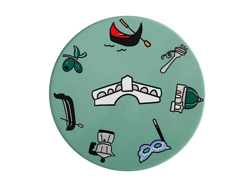 Megan McKean Cities Ceramic Round Coaster 10.5cm Venice 3 Megan McKean Cities Ceramic Round Coaster 10.5cm Venice
