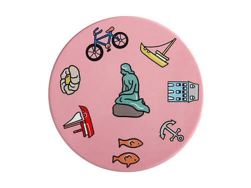 Megan McKean Cities Ceramic Round Coaster 10.5cm Copenhagen 3 Megan McKean Cities Ceramic Round Coaster 10.5cm Copenhagen