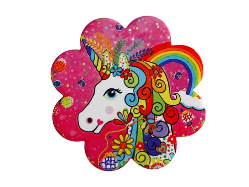 Donna Sharam Rainbow Jungle Ceramic Flower Coaster 10cm Rainbow Unicorn 3 Donna Sharam Rainbow Jungle Ceramic Flower Coaster 10cm Rainbow Unicorn