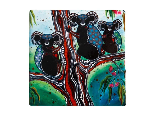 Melanie Hava Journeys Ceramic Coaster 10cm Koalas 3 Melanie Hava Journeys Ceramic Coaster 10cm Koalas