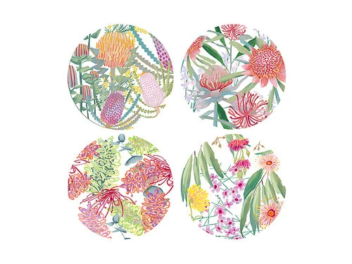 Royal Botanic Gardens Native Blooms Ceramic Coaster 10.5cm Set Of 4 Gift Boxed 3 Royal Botanic Gardens Native Blooms Ceramic Coaster 10.5cm Set Of 4 Gift Boxed