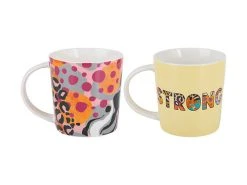 Kasey Rainbow Be Fierce Mug Set Of 2 380ML Strong Gift Boxed -Maxwell & Williams Shop dx1284 side