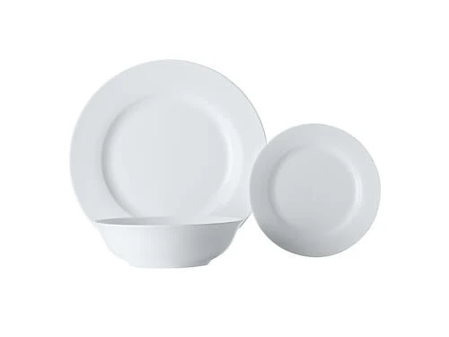 White Basics European Rim Dinner Set 18 Piece 2 White Basics European Rim Dinner Set 18 Piece