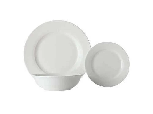 White Basics European Rim Dinner Set 18 Piece 4 White Basics European Rim Dinner Set 18 Piece - Image 3