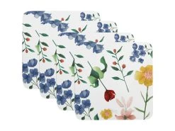 Posy Cork Back Coaster 10.5cm Set Of 4 Gift Boxed