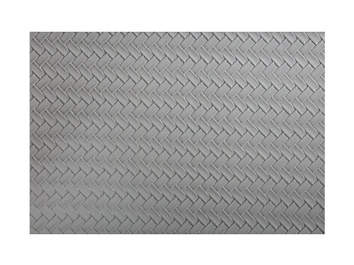 Table Accents Leather Look Placemat 43x30cm Grey Plait 3 Table Accents Leather Look Placemat 43x30cm Grey Plait