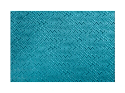 Table Accents Leather Look Placemat 43x30cm Teal Plait 3 Table Accents Leather Look Placemat 43x30cm Teal Plait