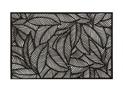 Table Accents Cut-Out Placemat 45x30cm Leaf Black 4 Table Accents Cut-Out Placemat 45x30cm Leaf Black - Image 2