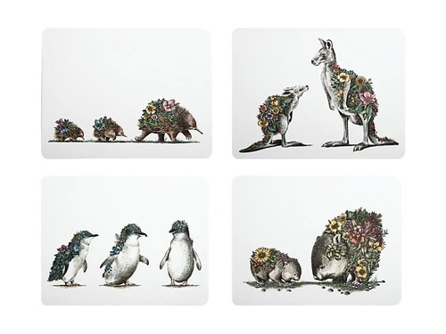 Marini Ferlazzo Australian Families Cork Back Placemat 34x26.5cm Set Of 4 Gift Boxed 3 Marini Ferlazzo Australian Families Cork Back Placemat 34x26.5cm Set Of 4 Gift Boxed