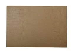 Table Accents Leather Look Alligator Placemat 43x30cm Tan