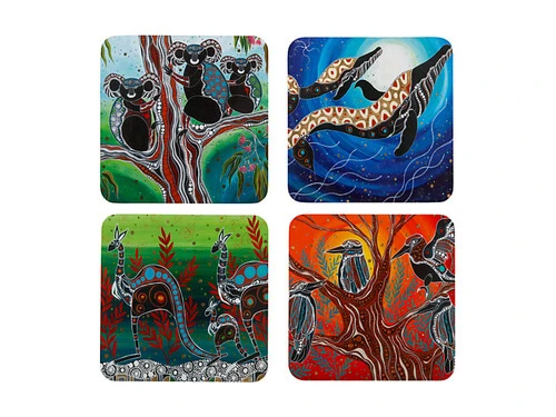 Melanie Hava Journeys Cork Back Coaster 10.5cm Set Of 4 Assorted Gift Boxed 3 Melanie Hava Journeys Cork Back Coaster 10.5cm Set Of 4 Assorted Gift Boxed