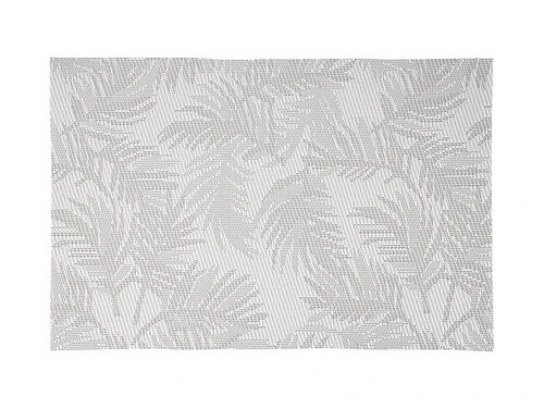 Table Accents Placemat 45x30cm Frond Silver White 3 Table Accents Placemat 45x30cm Frond Silver White