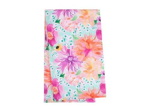 Teas & C's Dahlia Daze Cotton Rectangular Tablecloth 270x150cm Sky 4 Teas & C's Dahlia Daze Cotton Rectangular Tablecloth 270x150cm Sky - Image 2