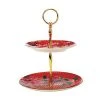 Teas & C's Silk Road 2 Tier Cake Stand Cherry Red Gift Boxed -Maxwell & Williams Shop hv0171