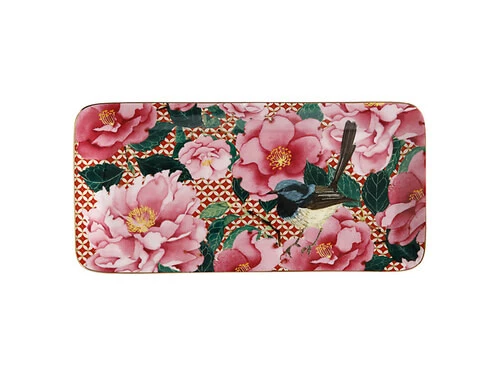 Teas & C's Silk Road Rectangle Platter 25x12cm Cherry Red Gift Boxed 3 Teas & C's Silk Road Rectangle Platter 25x12cm Cherry Red Gift Boxed