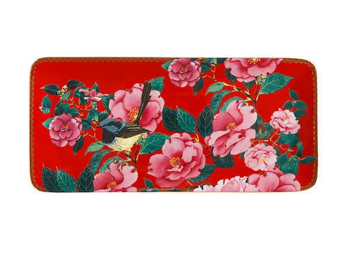 Teas & C's Silk Road Rectangle Platter 33x15.5cm Cherry Red Gift Boxed 4 Teas & C's Silk Road Rectangle Platter 33x15.5cm Cherry Red Gift Boxed - Image 2