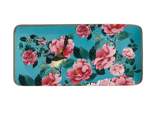 Teas & C's Silk Road Rectangle Platter 33x15.5cm Aqua Gift Boxed 3 Teas & C's Silk Road Rectangle Platter 33x15.5cm Aqua Gift Boxed