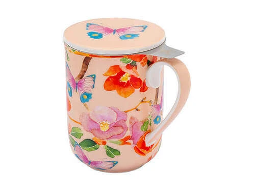 Gabby Malpas Posey Mug With Infuser 340ML Japonica Joy Gift Boxed 4 Gabby Malpas Posey Mug With Infuser 340ML Japonica Joy Gift Boxed - Image 2