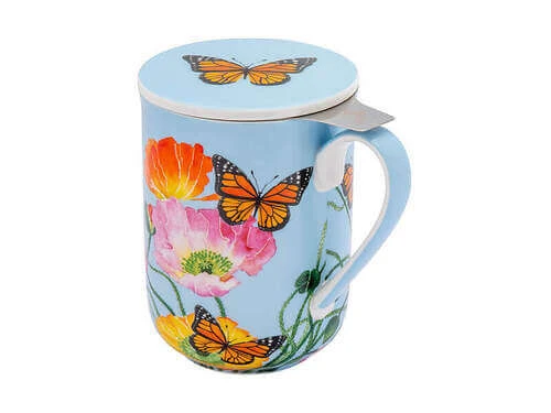 Gabby Malpas Posey Mug With Infuser 340ML Field Of Poppies Gift Boxed 4 Gabby Malpas Posey Mug With Infuser 340ML Field Of Poppies Gift Boxed - Image 2
