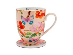 Gabby Malpas Posey Mug & Coaster Set Japonica Joy Gift Boxed